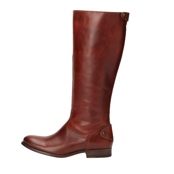 frye melissa back zip wide calf